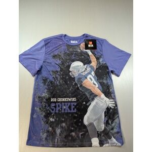 Mens NFLPA Rob Gronkowski Spike T Shirt XLarge Purple Polyester Vapor Tech